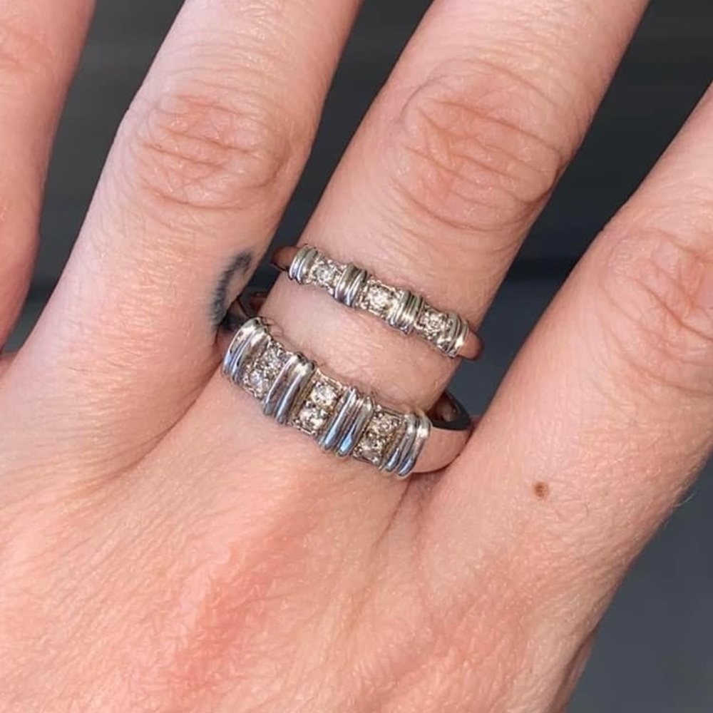 14k White Gold & Diamond Women’s Ring